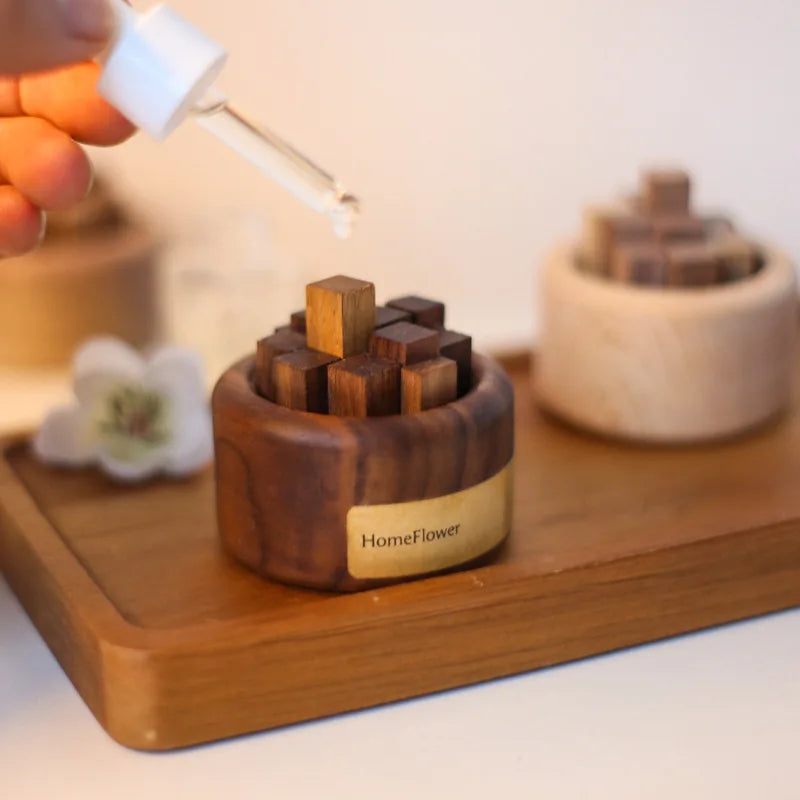 Wood Essential Oil Diffuser Beech Walnut Aromatherapy Home Decor