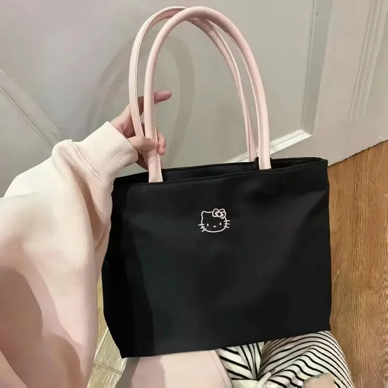 Hello Kitty Embroidered Tote Bag Large Capacity Shoulder Bag