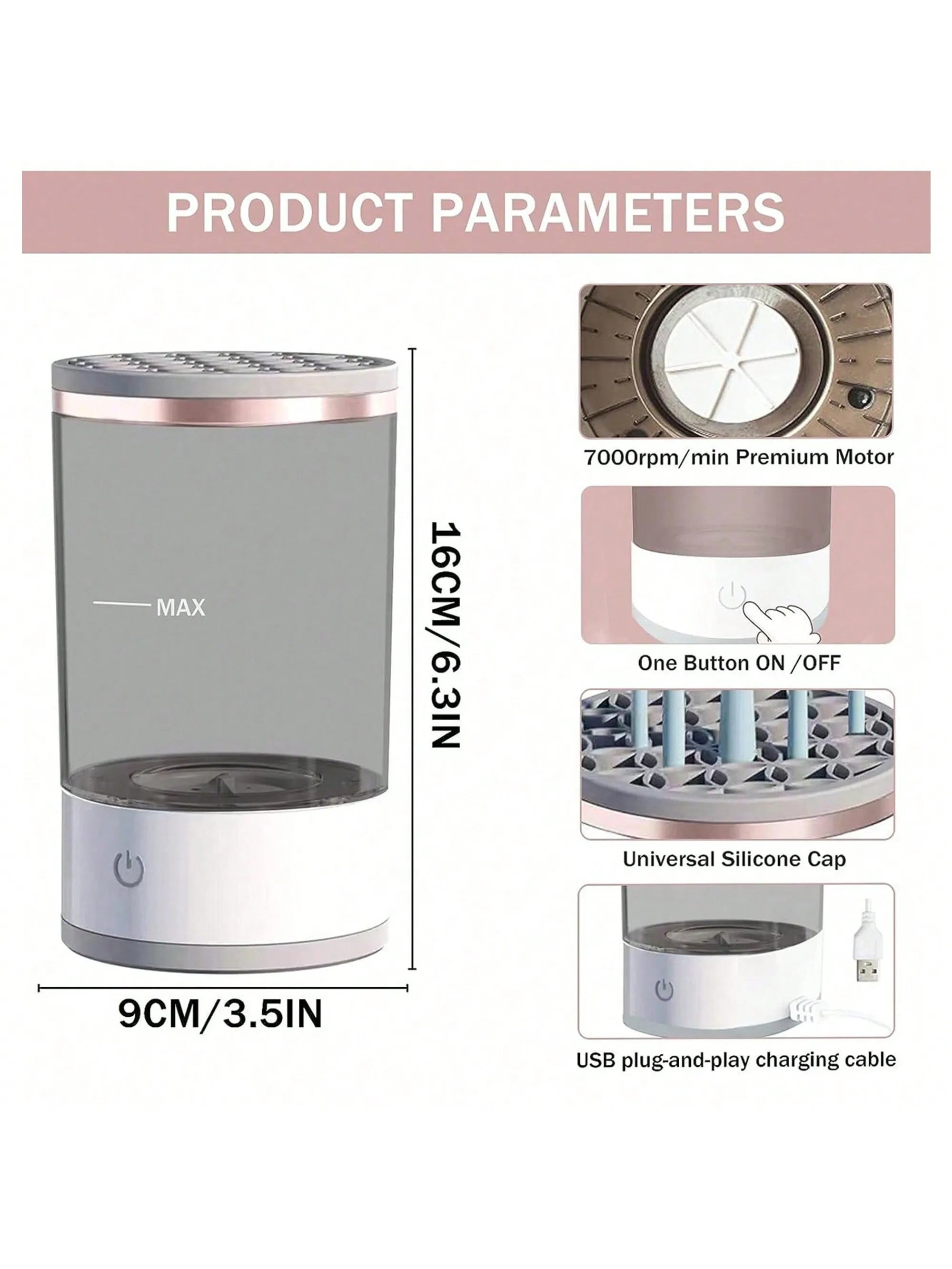 Automatic Makeup Brush Cleaner – Electric Washer & Dryer for Brushes