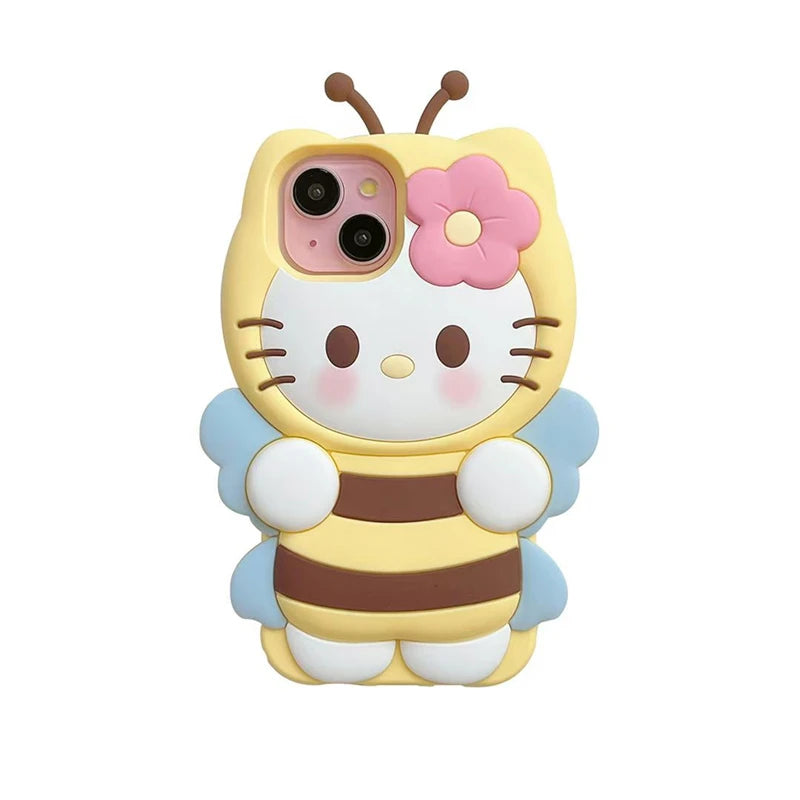 Hello Kitty 3D Cartoon Bow iPhone Case