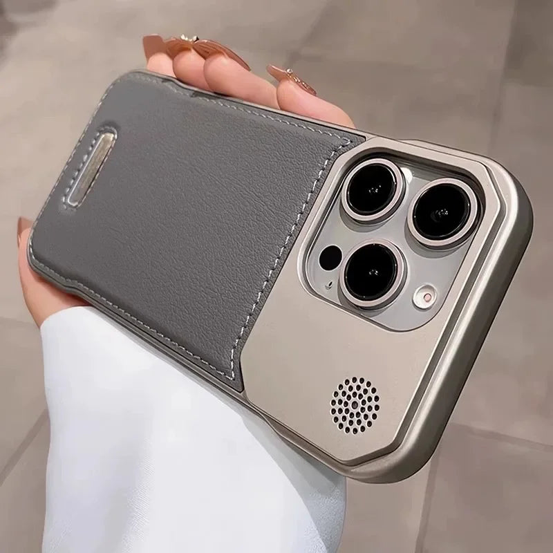 Aromatherapy Leather MagSafe Magnetic Frameless Armor iPhone Case