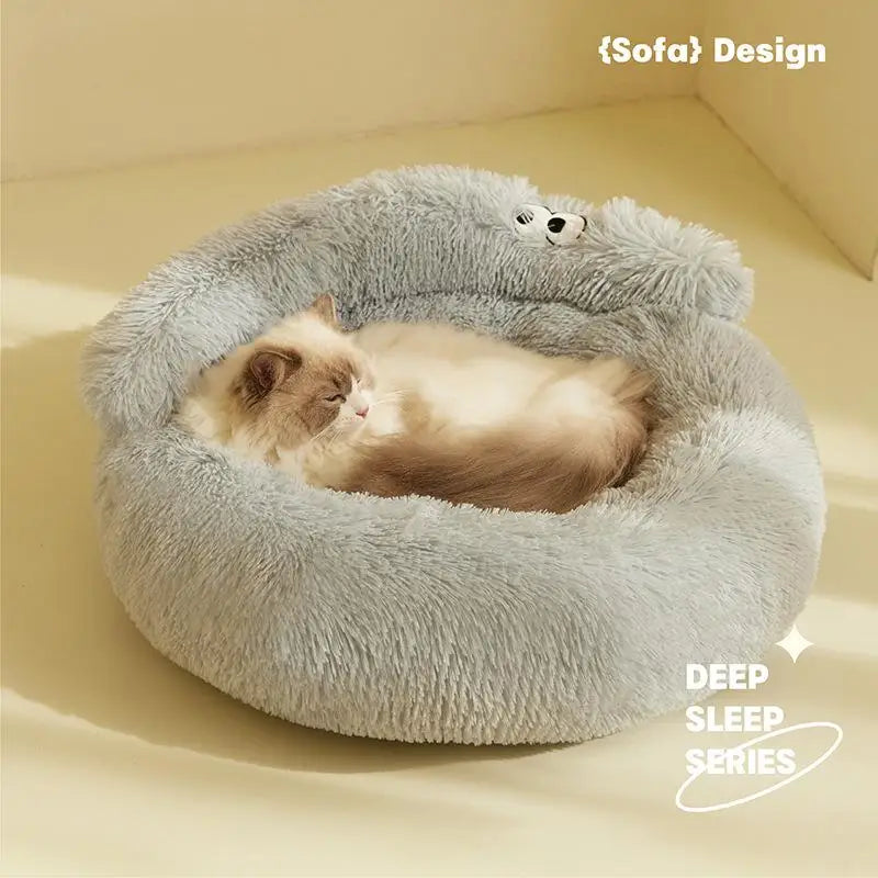Warm Plush Cat Bed Soft Sleeping Nest for Cats and Dogs