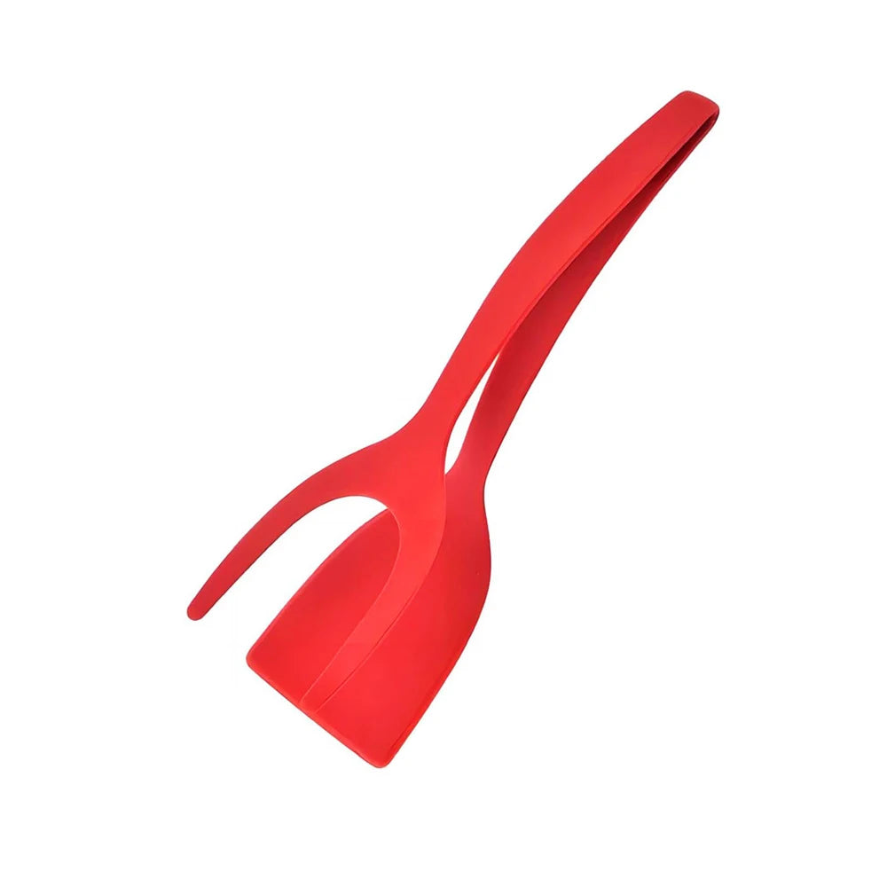 New 2 in 1 Grip Flip Spatula Tongs Egg