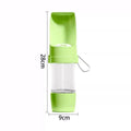 Portable Pet Water Bottle with Food Storage Dog Cat Travel Feeder Bowl