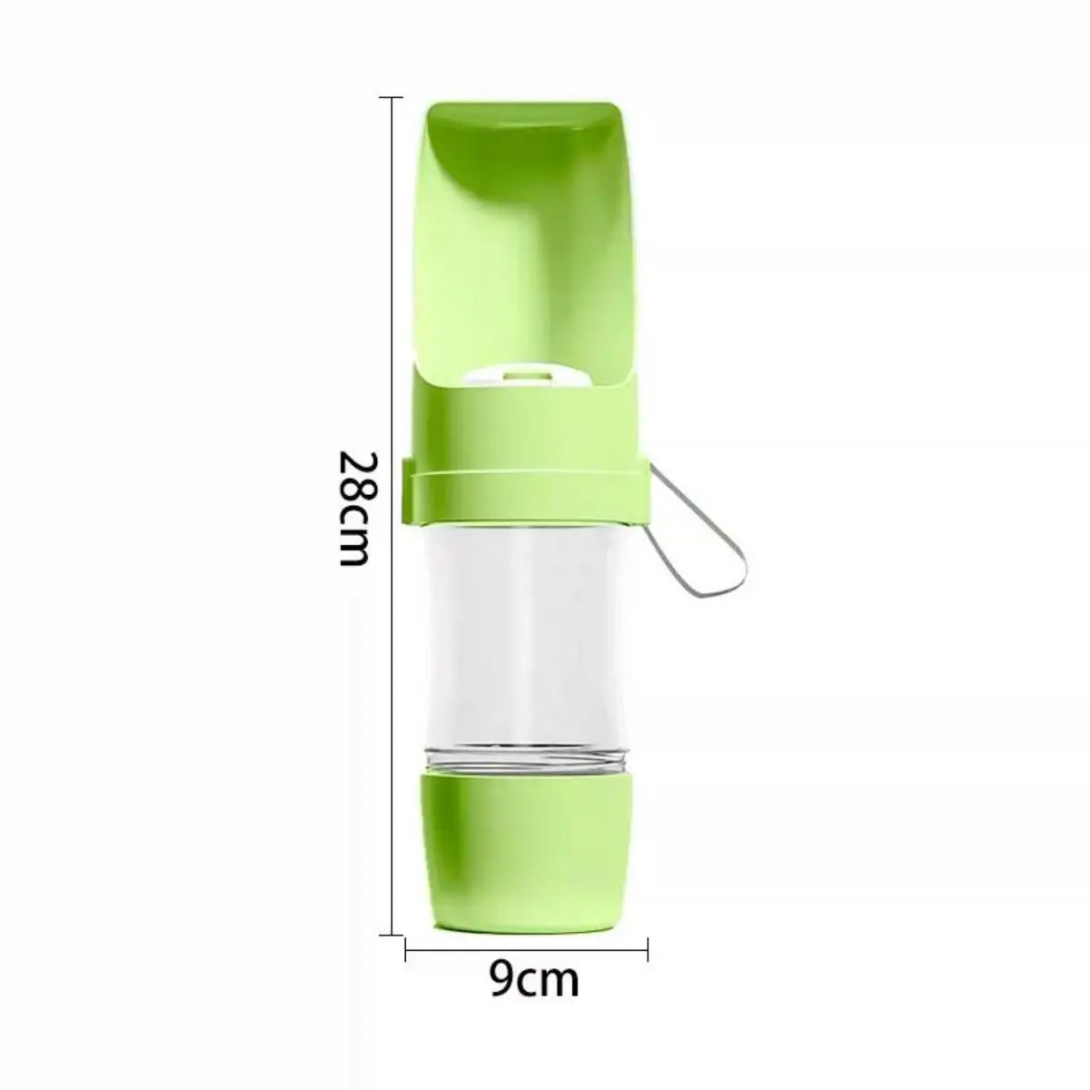 Portable Pet Water Bottle with Food Storage Dog Cat Travel Feeder Bowl