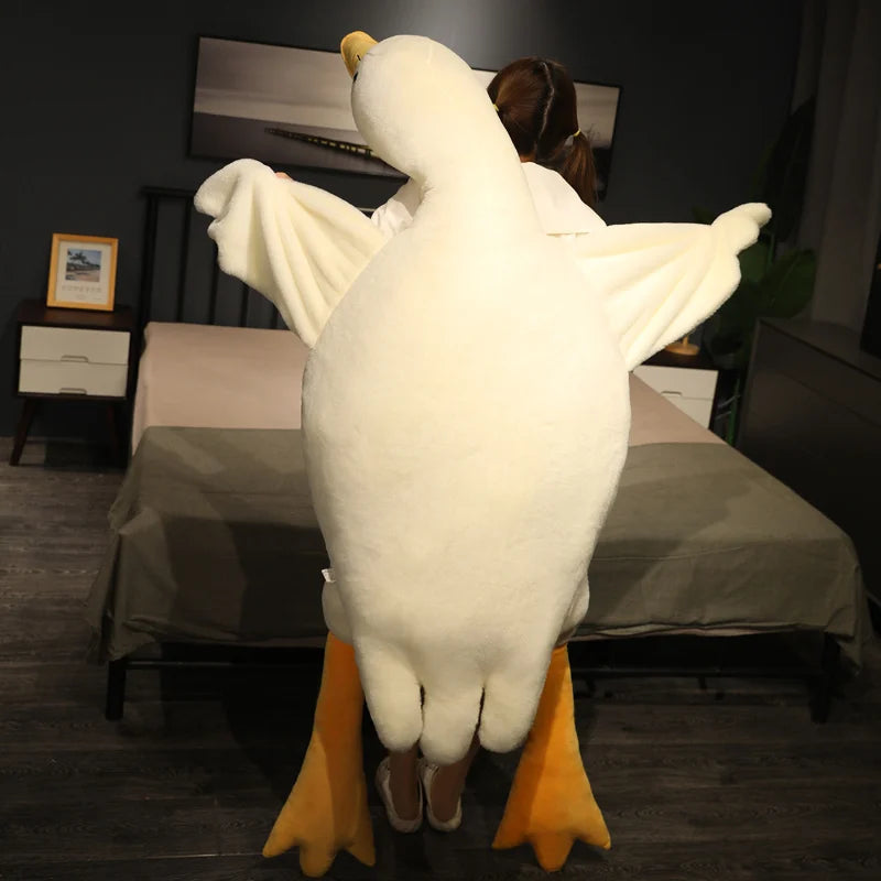 Giant Brown Duck Goose Plush Toy Sleeping Pillow Soft Stuffed Doll Gift