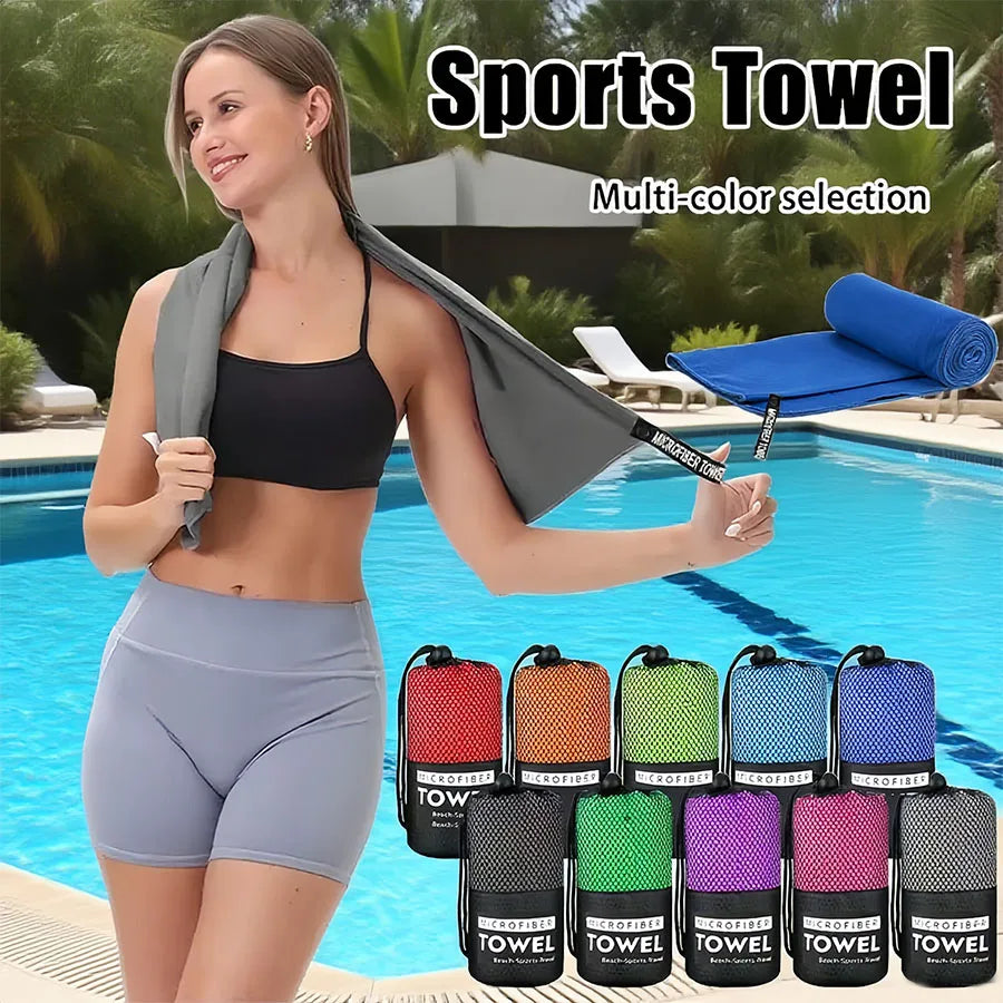 Quick Dry Microfiber Beach Towel Travel Hiking Gym Swimming Camping