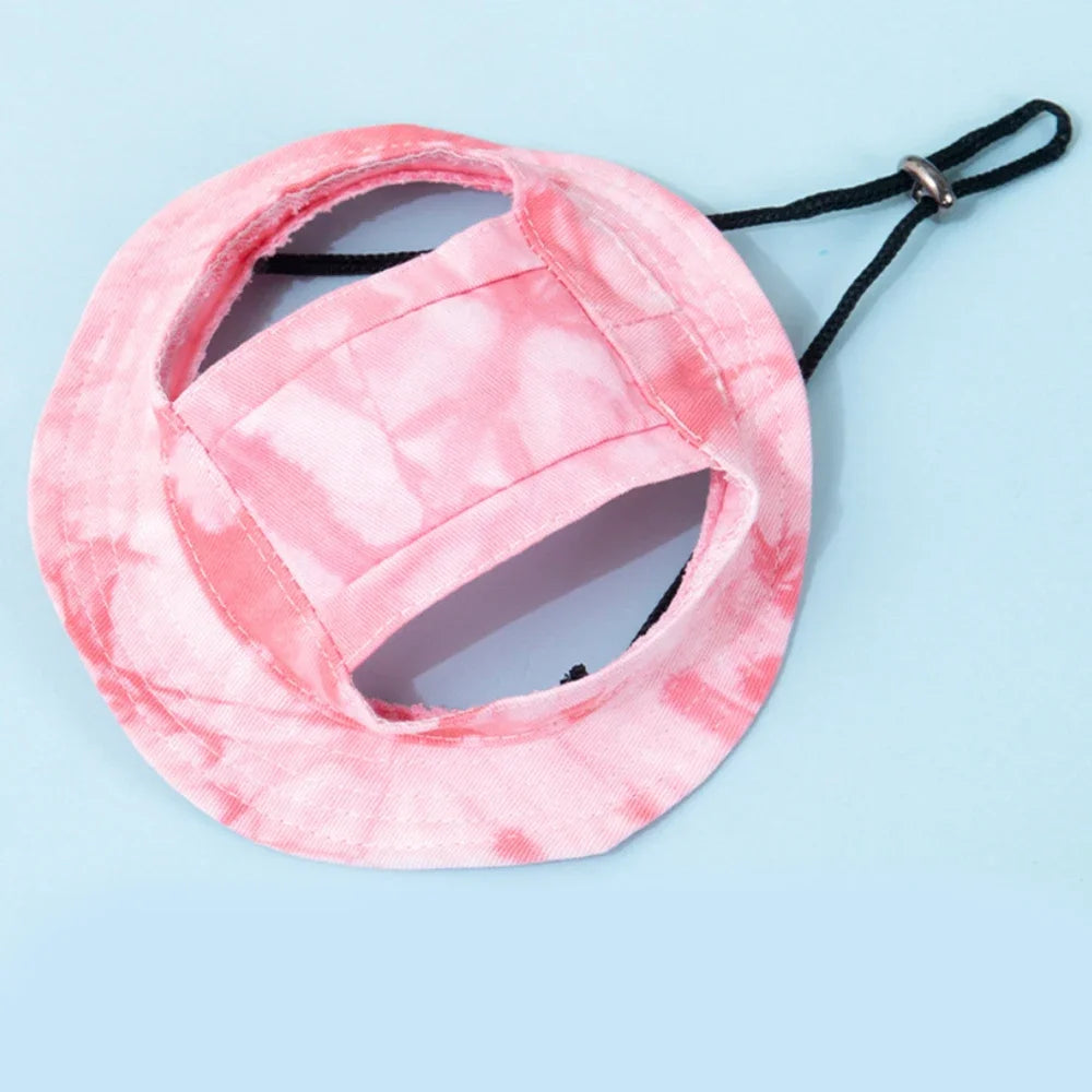 Adjustable Pet Baseball Cap with Ear Holes for Small Medium Dogs Cats