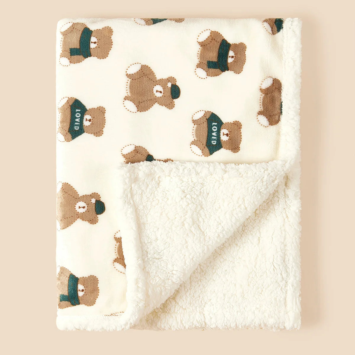 Baby Winter Fleece Blanket Soft Warm Swaddle Quilt for Newborn Stroller Wrap