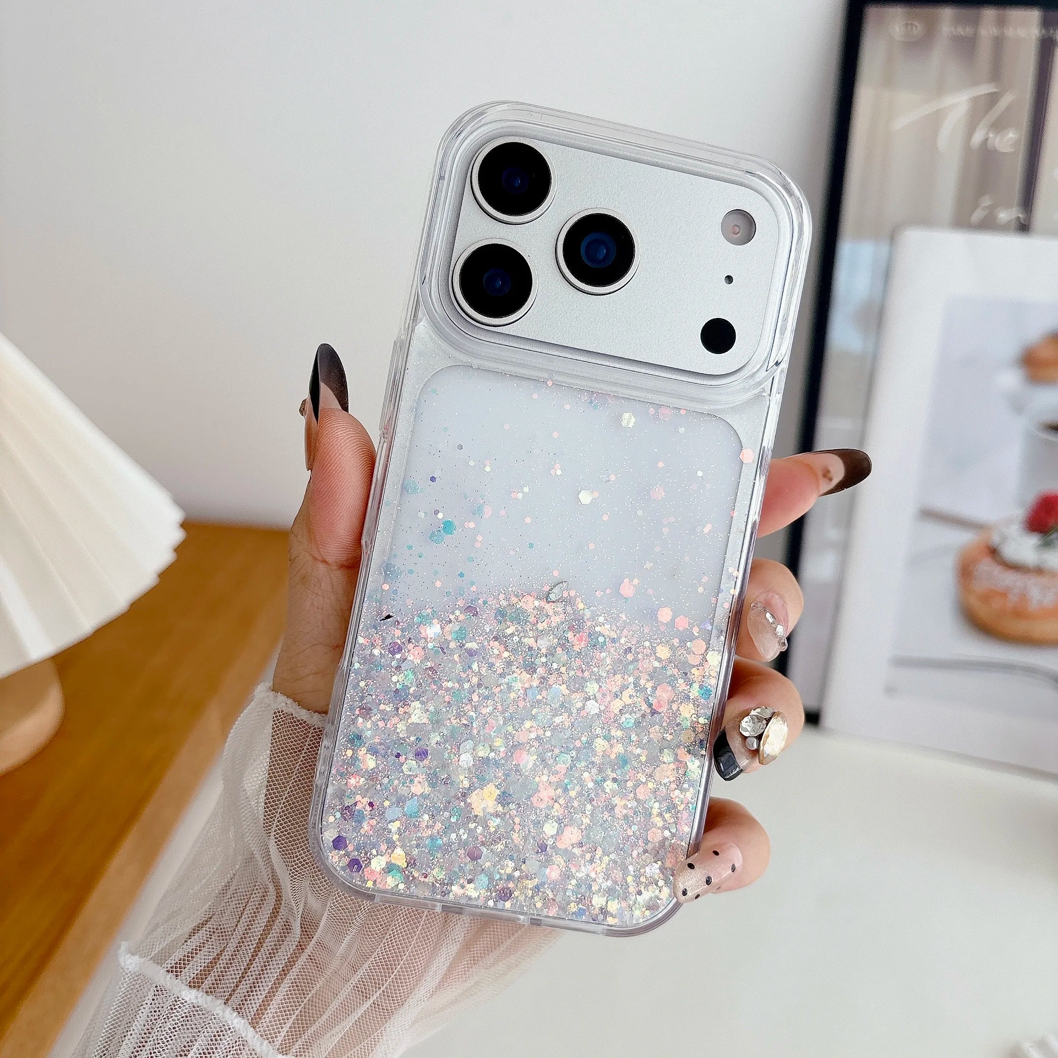 Luminous Glitter Silicone Neon Transparent iPhone Case