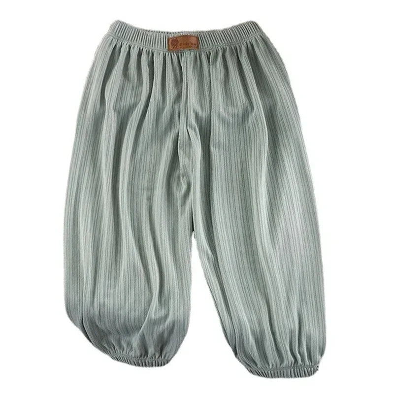 Kids Summer Thin Breathable Pants Anti Mosquito Candy Color Boys Girls Baby Trousers