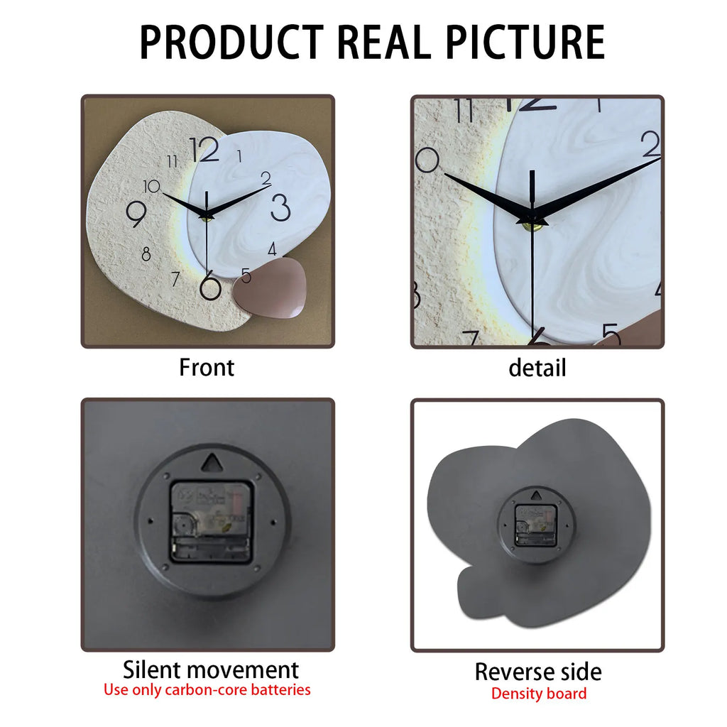 Modern Wall Clock Silent Quartz Decorative Clock Living Room Bedroom