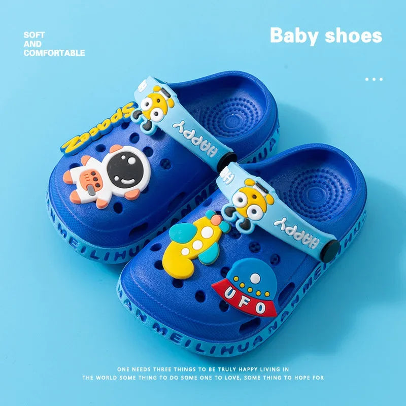 Kids Cartoon Garden Clogs Sandals Anti-Slip Summer Beach Shoes Soft EVA Slippers for Boys and Girls