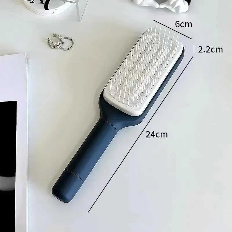 Self Cleaning Rotating Hair Brush Anti Static Scalp Massage Comb