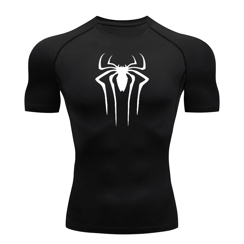 Men Compression Short Sleeve Quick Dry Gym Running Fitness T Shirt