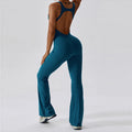 Women V Back Yoga Jumpsuit Sexy Gym Fitness Romper Bodysuit Sportswear