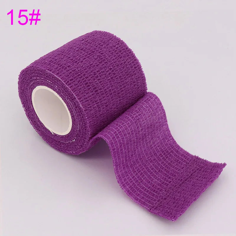 Self Adhesive Elastic Sports Wrap Tape Colorful 4.8m Knee Finger Ankle Support Bandage