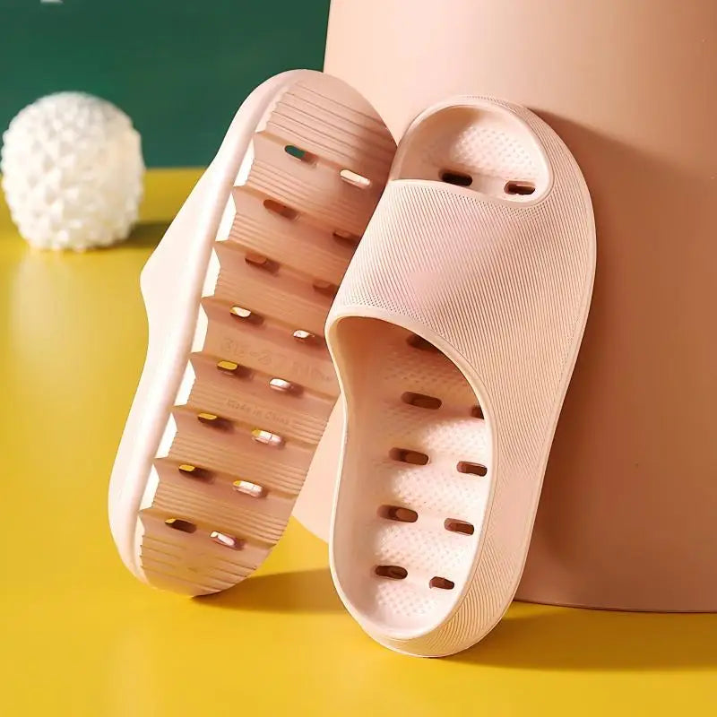EVA Shower Slippers Anti Slip Quick Dry Bathroom Slides Soft Lightweight Home Sandals for Men Women