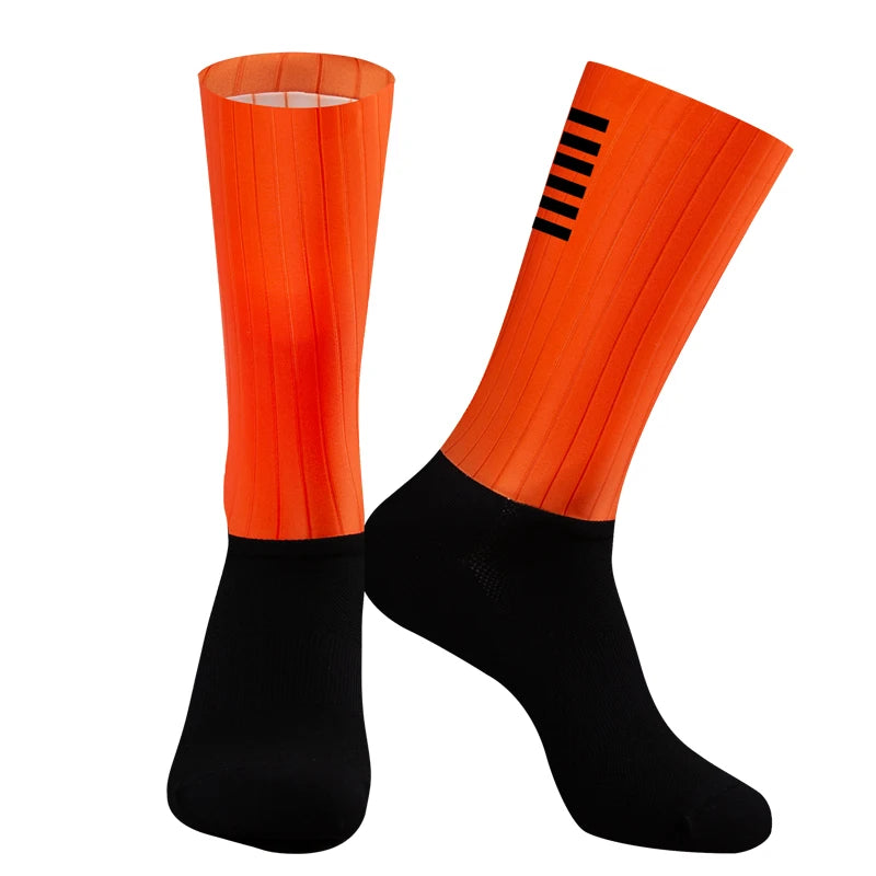 Aero Silicone Cycling Anti Slip Socks Men Running Bike Sports Socks