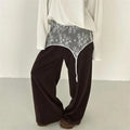 Bohemian Lace High Waist Wide Leg Pants for Women Loose Fit Lounge Trousers