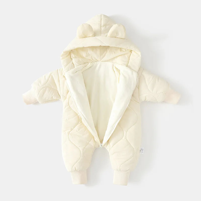 Winter Baby Bear Romper Warm Fleece Jumpsuit