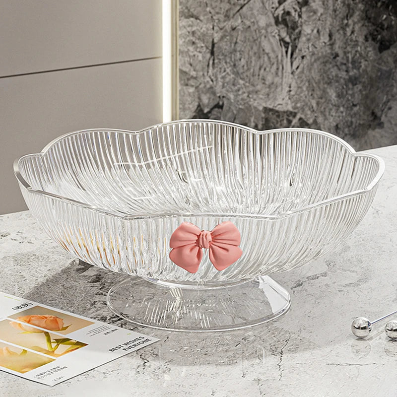 Plastic Candy Fruit Plate Coffee Table Snack Tray Decor