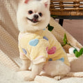Heart Print Dog Vest Soft Flannel Puppy Coat for Small Dogs