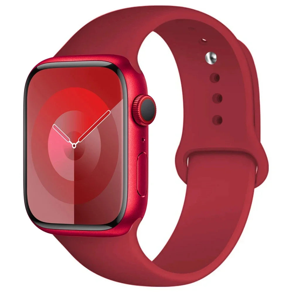 Silicone Apple Watch Band – Sport Strap Replacement for Apple Watch Series 3–9, SE & Ultra