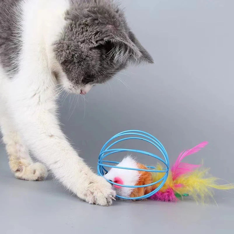 Plush Mouse Cat Toy Interactive Ball Pet Toy