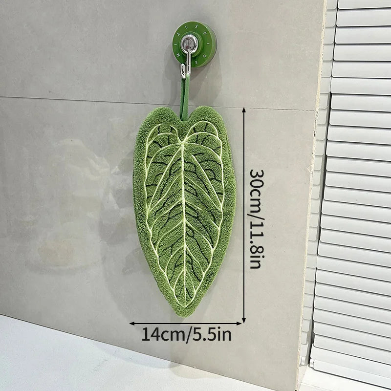 Super Absorbent Hand Towel Kitchen Bathroom Hanging Cleaning Cloth Handkerchief