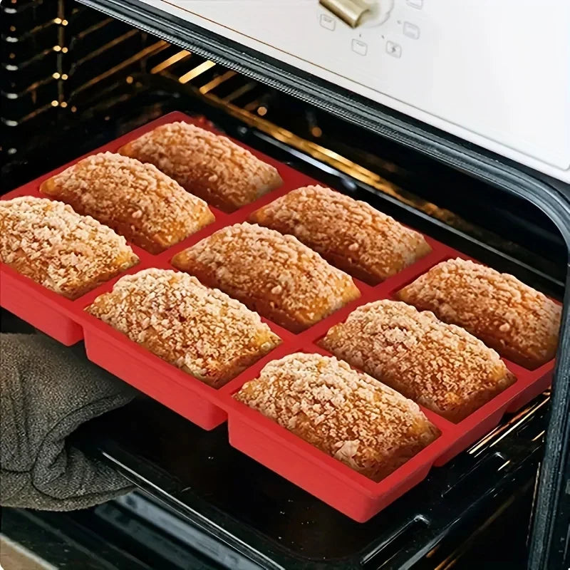 Silicone Mini Loaf Pan with 9 Cavities
