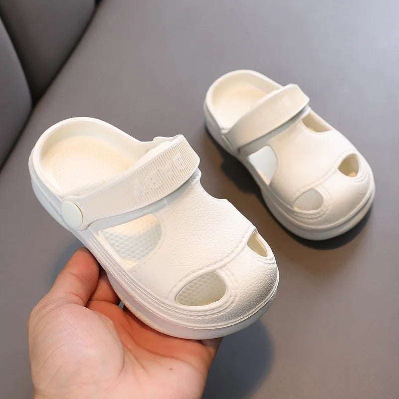 Kids Cartoon Beach Sandals Soft Non Slip EVA Clogs for Boys & Girls 1–5 Years