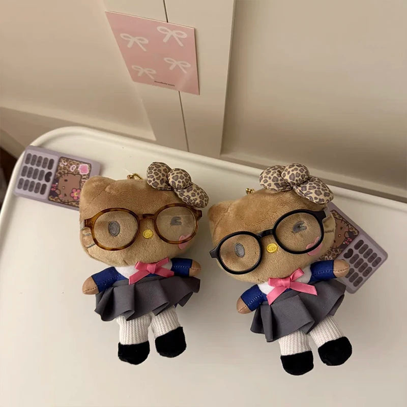 Cute Cat Plush Keychain Bag Charm for Girls