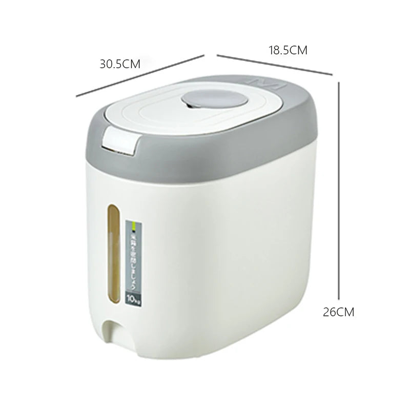 5kg 10kg Rice Dispenser Storage Container Kitchen Grain Organizer Box