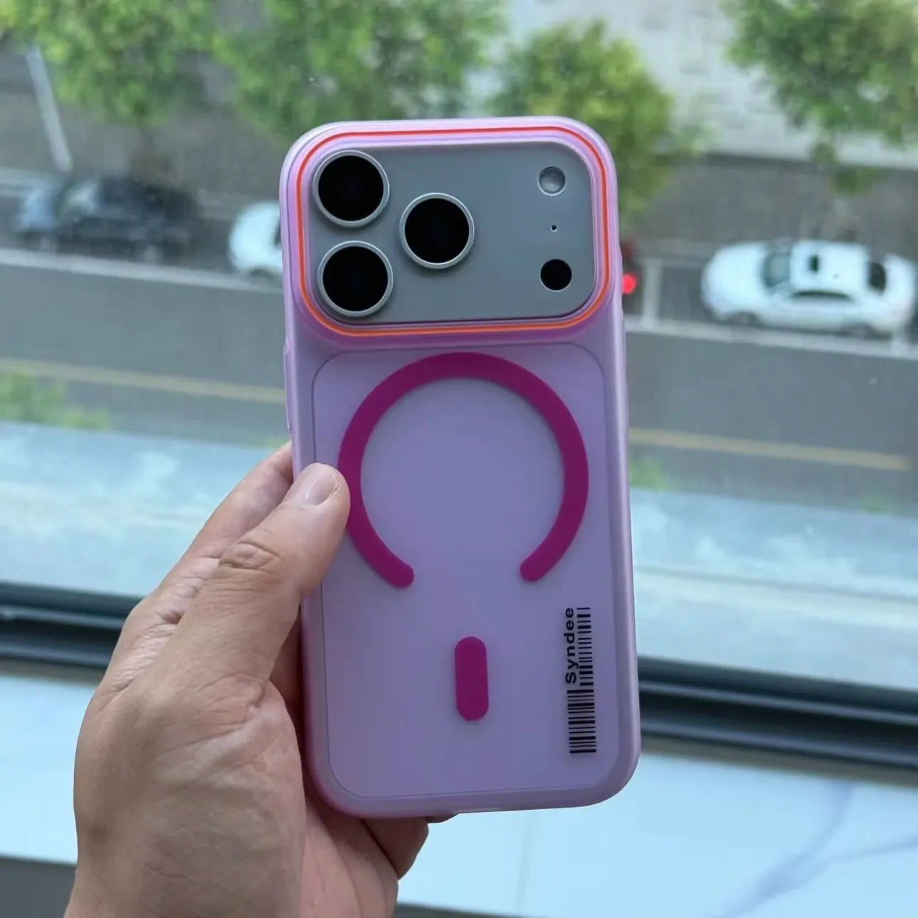 Matte Translucent Barcode Magnetic MagSafe iPhone Case