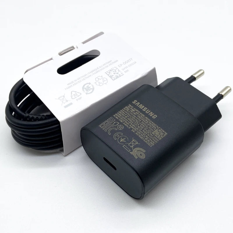 25W PD USB C Super Fast Charger Adapter Samsung Galaxy Fast Charging Wall Charger
