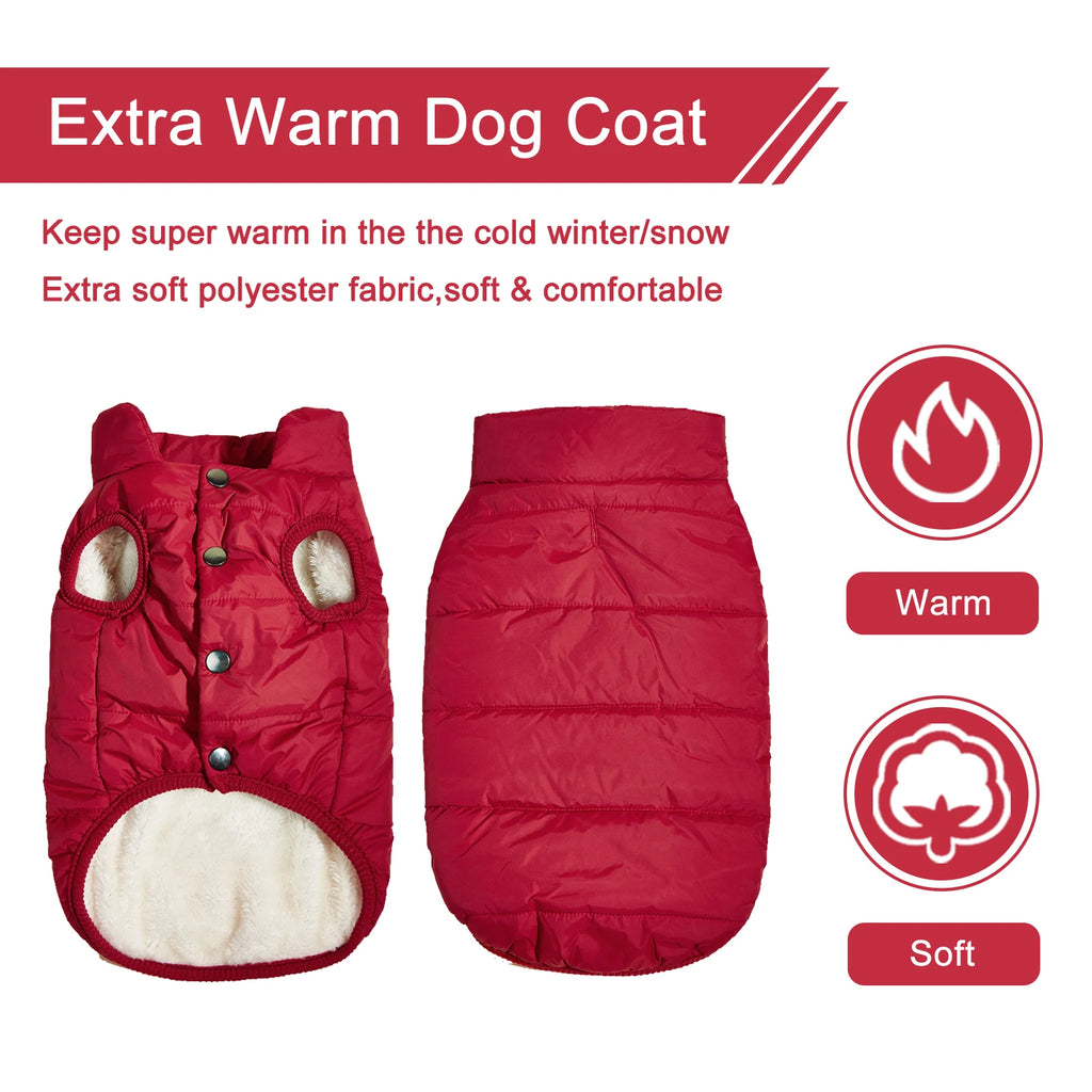 Winter Dog Coat Warm Christmas Pet Clothes for Small Large Dogs