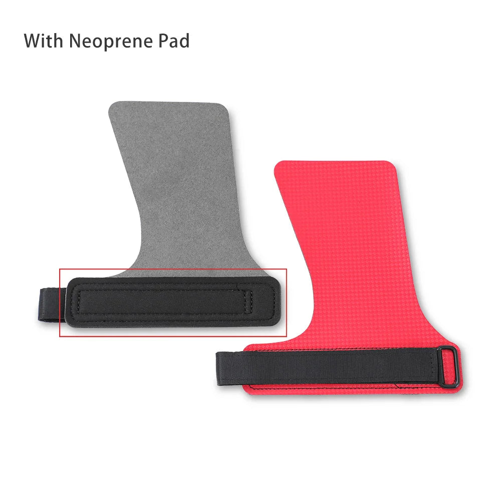 Carbon Fiber No Finger Hole Hand Grips Crossfit Pull Up Gym Palm Protector