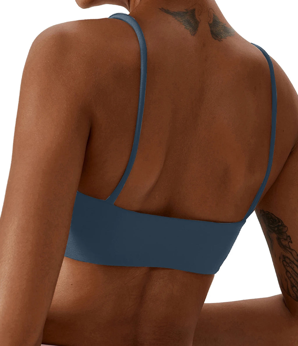 Women Sports Bra Seamless Cross Back Fitness Yoga Top Gym Workout Bra