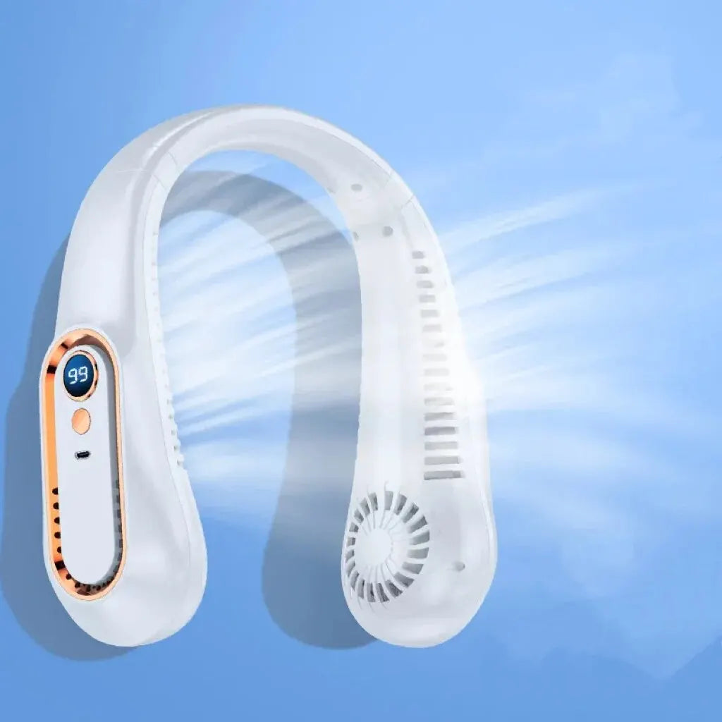 Hands-Free Neck Fan – Rechargeable Portable Personal Fan with Digital Screen