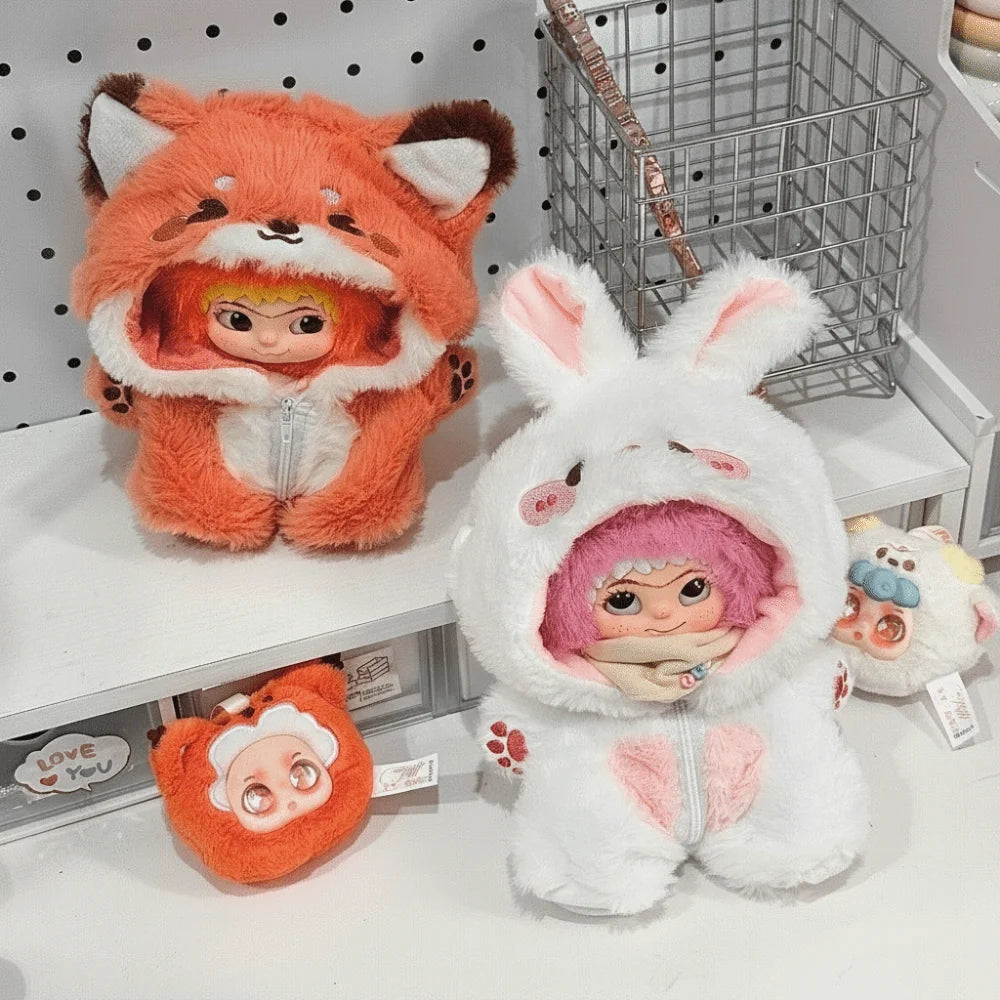 20cm Cotton Doll Animal Onesie Outfit Fox Bunny Costume Clothes