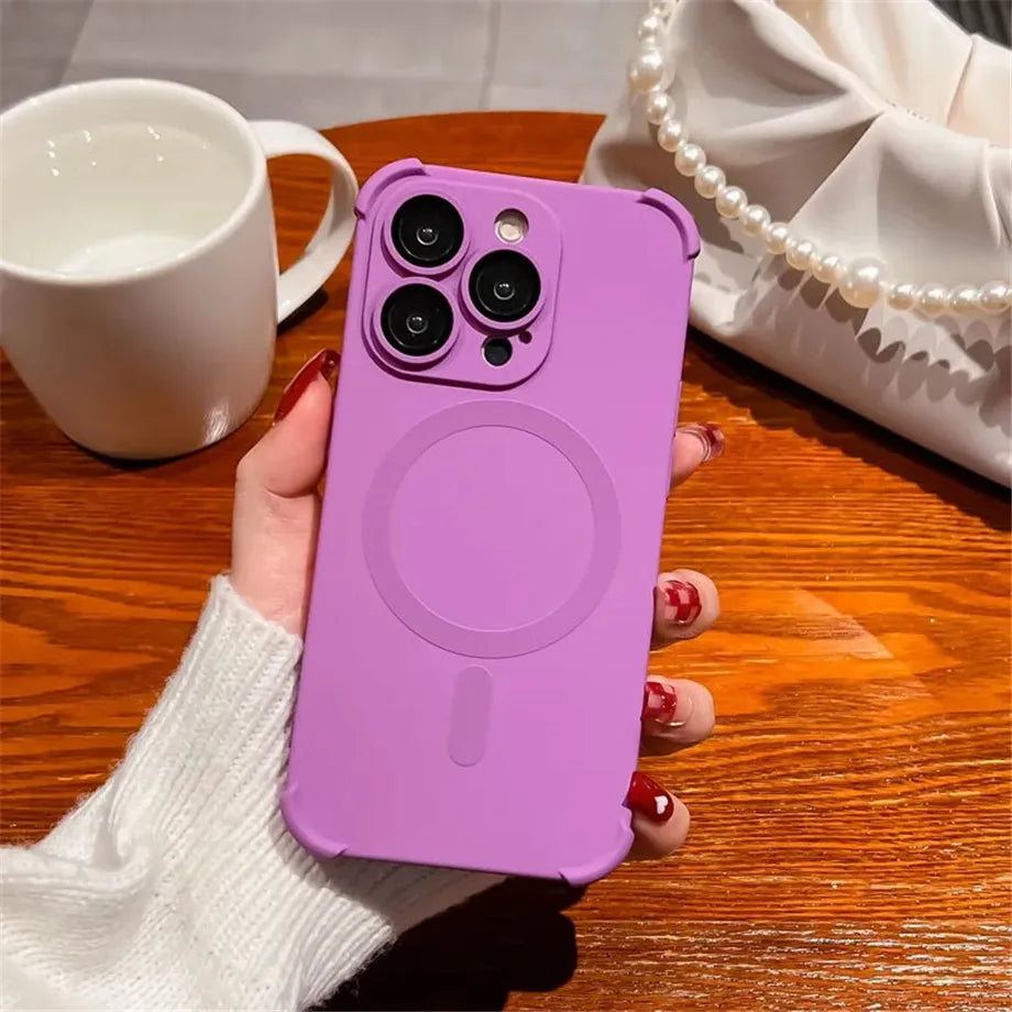 Magnetic Shockproof Silicone Bumper iPhone Case