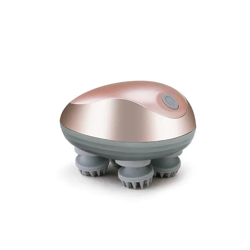 Mini Electric Scalp Massager Magnetic Rechargeable Deep Kneading Relaxation