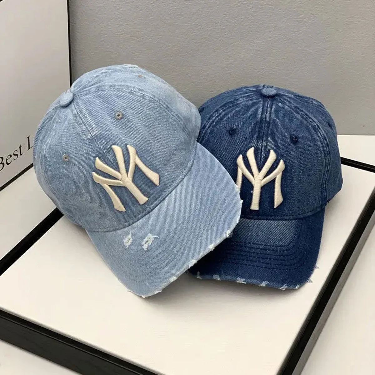 Unisex Washed Baseball Cap Embroidery Adjustable Casual Sun Hat