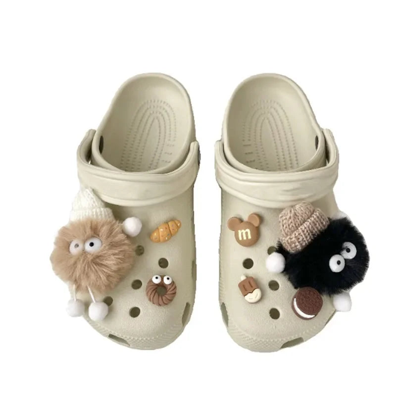 3D Hairball Genie Shoe Charms Cute DIY Sandal & Clog Decorations for Kids