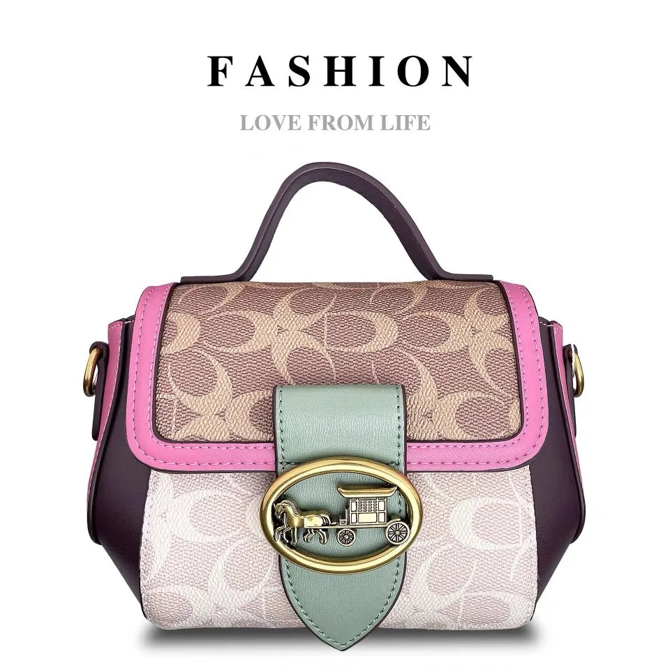 Women Minimalist Contrast Crossbody Box Bag