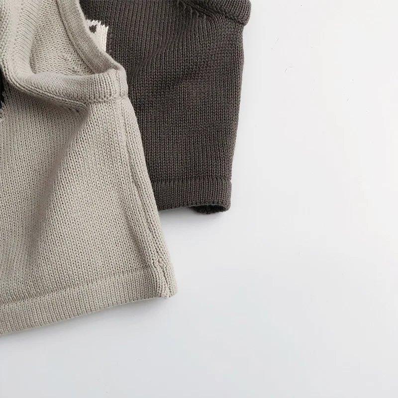 Kids Knitted Cotton Vest Cartoon Sleeveless Sweater for Boys & Girls