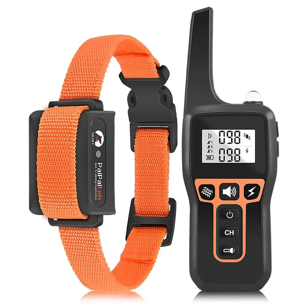 Dog Training Collar with Remote – 1000m Range, Waterproof & Rechargeable E-Collar