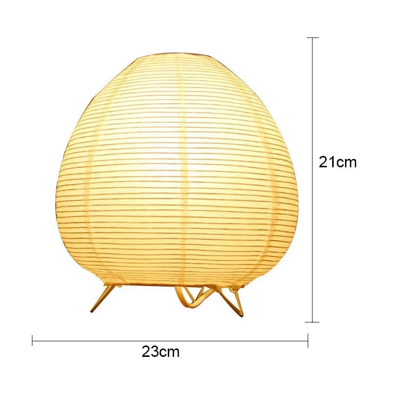 Paper Lantern LED Table Lamp Bedside Light for Bedroom Living Room Decor