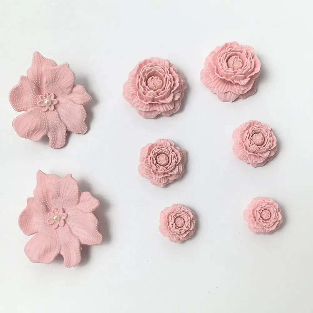 Flower Shoe Charms Set 3D Buckle Decorations Accessories for Clogs Women